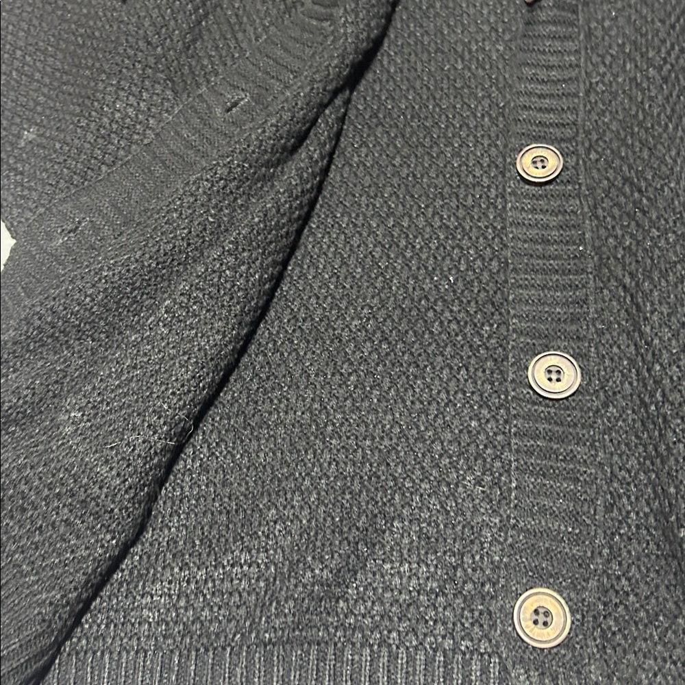 Black Knit Button Down Cardigan Sweater (Women’s XL) - Picture 9 of 11